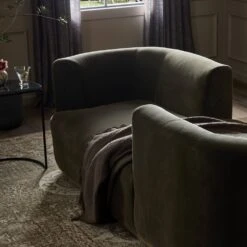 Deandra Tete A Tete Chaise - Surrey Olive -France and So Furniture 226579 004 DET 10