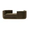 Deandra Tete A Tete Chaise - Surrey Olive