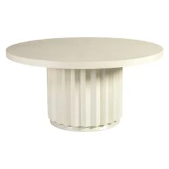 Sarto Round Dining Table - Antiqued White