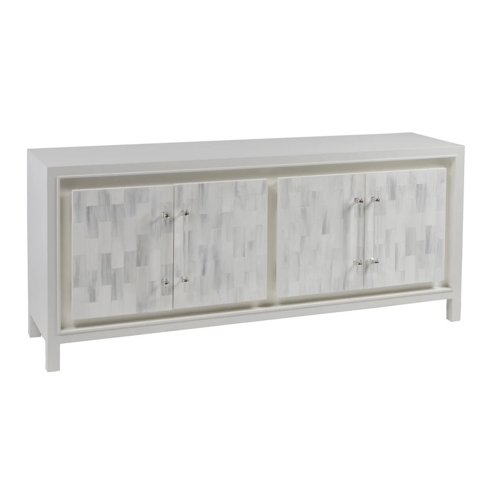 Elation White Media Console - White 1 Elation White Media Console - White