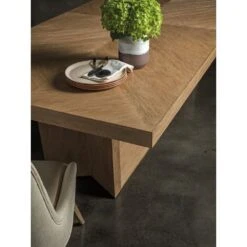 Liason Rectangular Dining Table - Medium Brown -France and So Furniture 2269 877c DETAIL