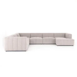 Log Channeled 6-Piece Sectional - RAF Chaise - Napa Sandstone