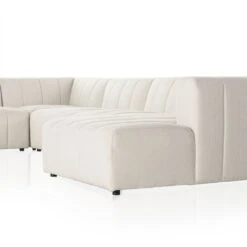 Log Channeled 6-Piece Sectional - RAF Chaise - Fayette Cloud -France and So Furniture 227473 003 DET 1