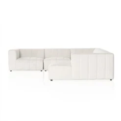 Log Channeled 6-Piece Sectional - RAF Chaise - Fayette Cloud
