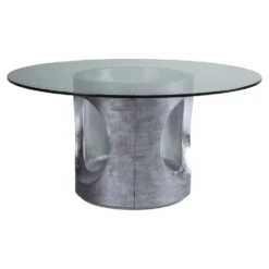 Circa Round Dining Table - Silver Leaf
