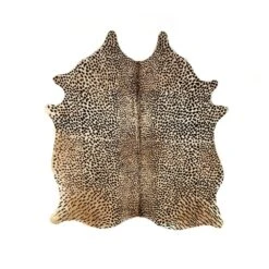 Spotted Hide Rug - Brown & Black Leopard Hair On Hide