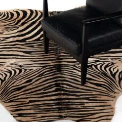 Striped Hide Rug - Zebra Hair On Hide -France and So Furniture 227549 001 DET 34