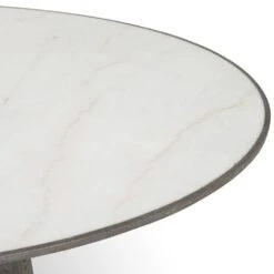 Laurel Round Dining Table - White Marble 10 Laurel Round Dining Table - White Marble -France and So Furniture 228008 001 DET 1