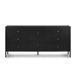 Lysandra 8 Drawer Dresser - Black