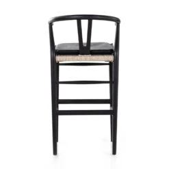 Modelo Bar + Counter Stool - Bar Stool - Black Teak - Pebble Black -France and So Furniture 228279 006 BCK 1