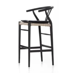 Modelo Bar + Counter Stool - Bar Stool - Black Teak - Pebble Black -France and So Furniture 228279 006 DET 1