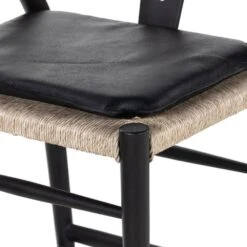 Modelo Bar + Counter Stool - Bar Stool - Black Teak - Pebble Black -France and So Furniture 228279 006 DET 3