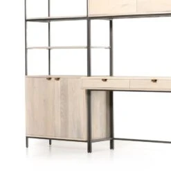 Troy Modular Wall Desk With 2 Bookcases - Dove Poplar 29 Troy Modular Wall Desk With 2 Bookcases - Dove Poplar -France and So Furniture 228708 003 DET 10