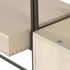 Troy Modular Wall Desk With 2 Bookcases - Dove Poplar 23 Troy Modular Wall Desk With 2 Bookcases - Dove Poplar -France and So Furniture 228708 003 DET 4