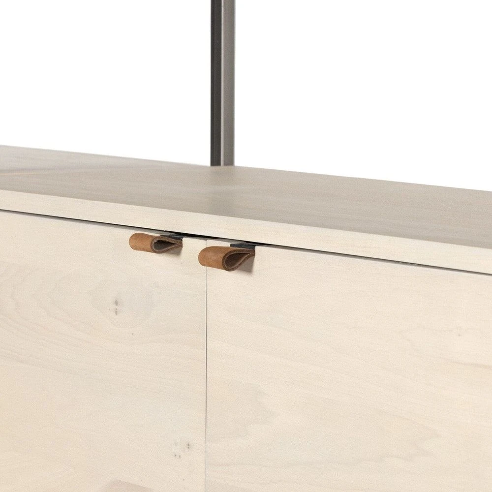 Troy Modular Wall Desk With 2 Bookcases - Dove Poplar 9 Troy Modular Wall Desk With 2 Bookcases - Dove Poplar - Image 9