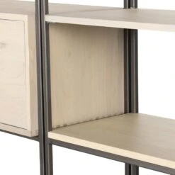 Troy Modular Wall Desk With 2 Bookcases - Dove Poplar 26 Troy Modular Wall Desk With 2 Bookcases - Dove Poplar -France and So Furniture 228708 003 DET 7