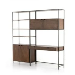 Troy Modular Wall Desk With 1 Bookcase - Auburn Poplar -France and So Furniture 228709 001 PRM 1 4a0b034e 695d 4fb8 b650 fda0bd7b4df1