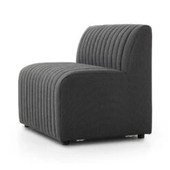 Make Your Own: Alexander Dining Banquette - Chair + A Half - Fiqa Boucle Charcoal -France and So Furniture 228857 003 DET 1