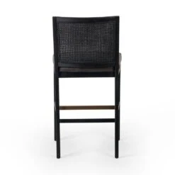 Thayer Cane Armless Bar + Counter Stool - Bar - Brushed Ebony - Sonoma Black -France and So Furniture 229202 013 BCK 1