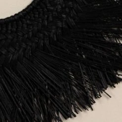 Avi Framed Seagrass Object - Black 1.5 Maple -France and So Furniture 229913 001 DET 3