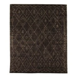 Nadir Moroccan Hand Knotted Rug - 10X14' - Espresso