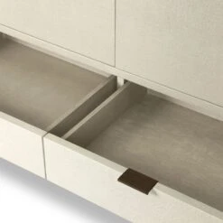 Cressida Bar Cabinet - Ivory Painted Linen -France and So Furniture 230794 003 DET 4