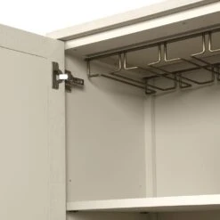 Cressida Bar Cabinet - Ivory Painted Linen -France and So Furniture 230794 003 DET 5