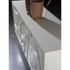 Bardo Long Media Console - White -France and So Furniture 2312 908 DET