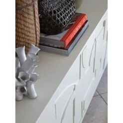 Bardo Long Media Console - White -France and So Furniture 2312 908 DETAIL
