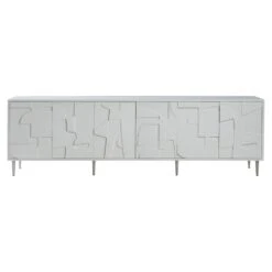 Bardo Long Media Console - White -France and So Furniture 2312 908 STR