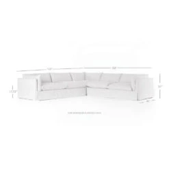 Haven Slipcover 3-Piece Sectional - Valley Nimbus - 122" -France and So Furniture 231283 003 DIM 1 8c0a8641 6bce 47ca 9ba2 23a0e6d9af04