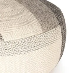 Langley Floor Cushion - Brown, Cream -France and So Furniture 231401 001 DET 3