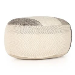 Langley Floor Cushion - Brown, Cream -France and So Furniture 231401 001 FRT 1