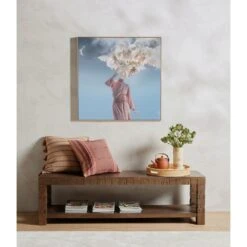 Flowing Woman By Getty Images - Vertical Grain White Oak Floater -France and So Furniture 231584 002 VIG 1