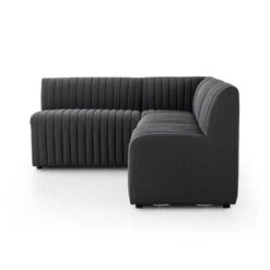 Alexander Dining Banquette, L-Shape - 91.5" - Fiqa Boucle Charcoal -France and So Furniture 231700 003 SID 1