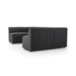 Alexander Dining Banquette, U Shape - 106" - Fiqa Boucle Charcoal 13 Alexander Dining Banquette, U Shape - 106" - Fiqa Boucle Charcoal -France and So Furniture 231701 003 DET 1