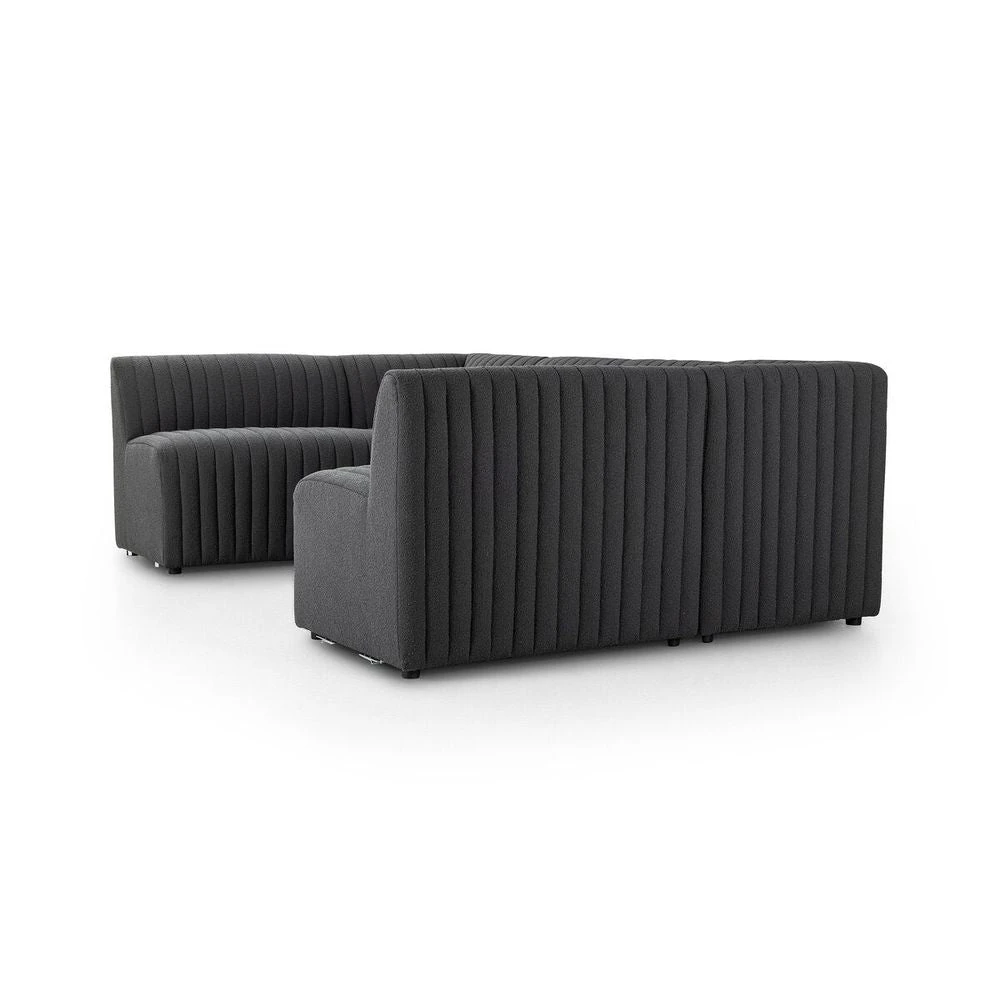 Alexander Dining Banquette, U Shape - 106" - Fiqa Boucle Charcoal 7 Alexander Dining Banquette, U Shape - 106" - Fiqa Boucle Charcoal - Image 7