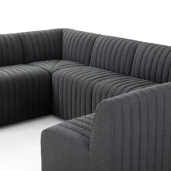 Alexander Dining Banquette, U Shape - 106" - Fiqa Boucle Charcoal 11 Alexander Dining Banquette, U Shape - 106" - Fiqa Boucle Charcoal -France and So Furniture 231701 003 DET 2