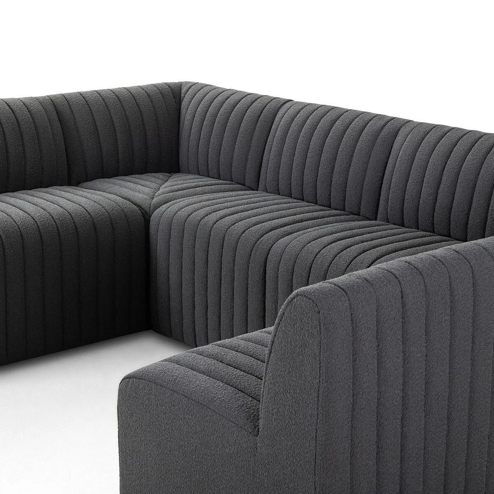 Alexander Dining Banquette, U Shape - 106" - Fiqa Boucle Charcoal 5 Alexander Dining Banquette, U Shape - 106" - Fiqa Boucle Charcoal - Image 5