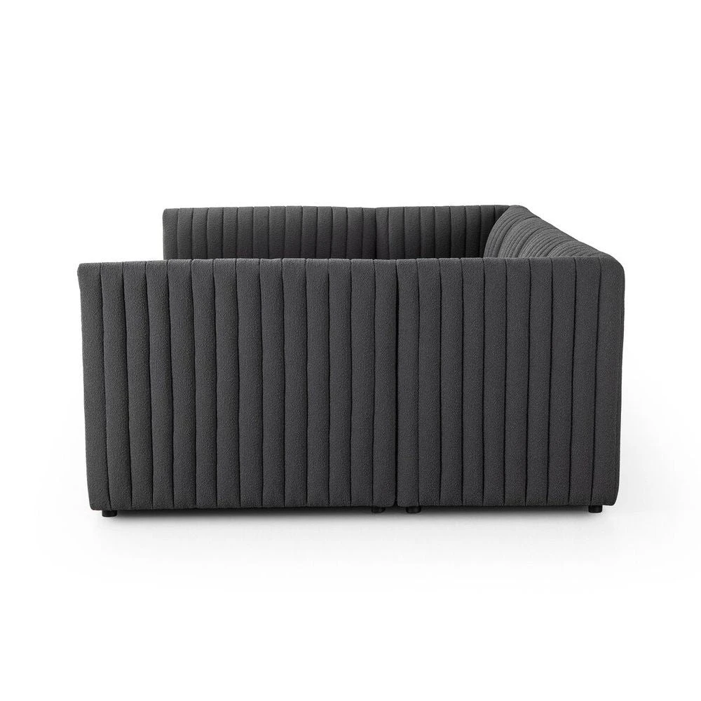 Alexander Dining Banquette, U Shape - 106" - Fiqa Boucle Charcoal 3 Alexander Dining Banquette, U Shape - 106" - Fiqa Boucle Charcoal - Image 3