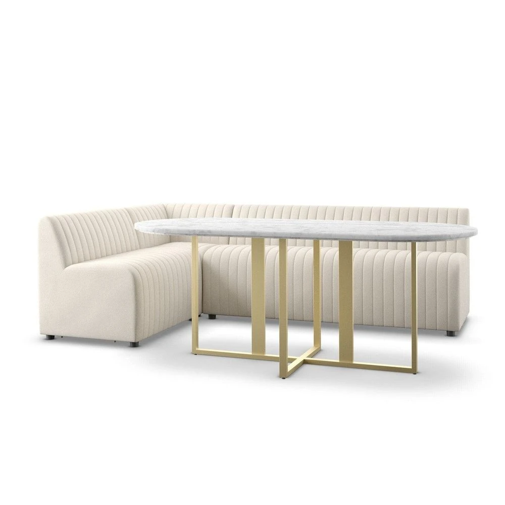 Alexander Dining Banquette, L-Shape - Capri Oatmeal 3 Alexander Dining Banquette, L-Shape - Capri Oatmeal - Image 3