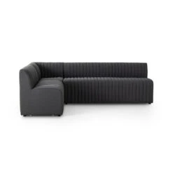 Alexander Dining Banquette, L-Shape - 100" - Fiqa Boucle Charcoal