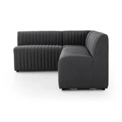 Alexander Dining Banquette, L-Shape - 100" - Fiqa Boucle Charcoal -France and So Furniture 231702 003 SID 1