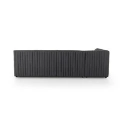 Alexander Dining Banquette, L-Shape - 110" - Fiqa Boucle Charcoal -France and So Furniture 231704 003 BCK 1