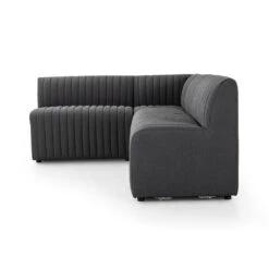 Alexander Dining Banquette, L-Shape - 110" - Fiqa Boucle Charcoal -France and So Furniture 231704 003 SID 1