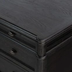 Rhett Executive Desk - Distressed Black -France and So Furniture 231890 002 DET 4