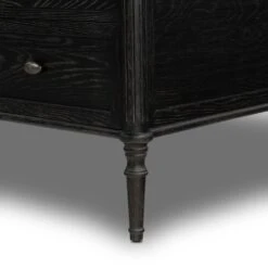 Rhett Executive Desk - Distressed Black -France and So Furniture 231890 002 DET 5