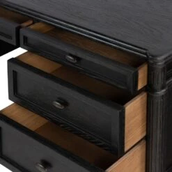 Rhett Executive Desk - Distressed Black -France and So Furniture 231890 002 DET 6