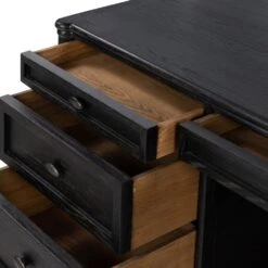 Rhett Executive Desk - Distressed Black -France and So Furniture 231890 002 DET 7