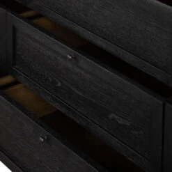 Veneto 9 Drawer Dresser - Drifted Matte Black -France and So Furniture 233091 001 DET 9